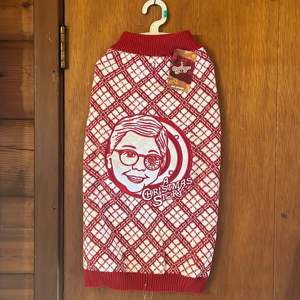 Christmas Dog sweater Size Large The Christmas Story